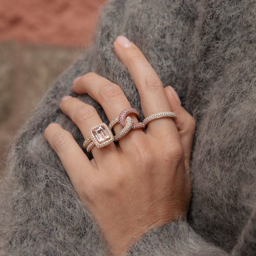 Click |  Pink Sapphires & White Diamonds