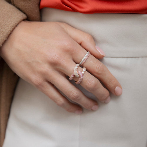 Click |  Pink Sapphires & White Diamonds