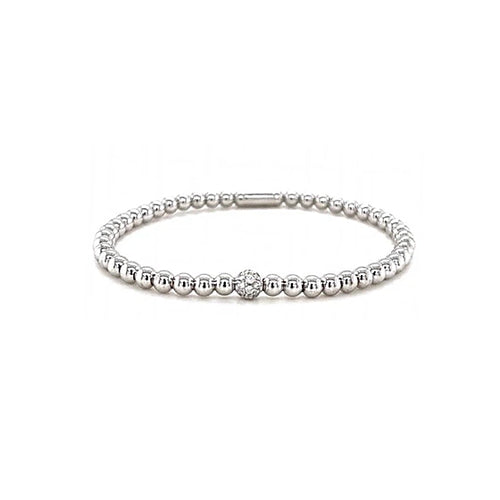 Elastic Bead | White Diamonds