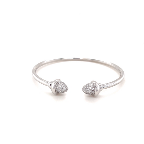 Elastic Bangle Big | White Diamonds