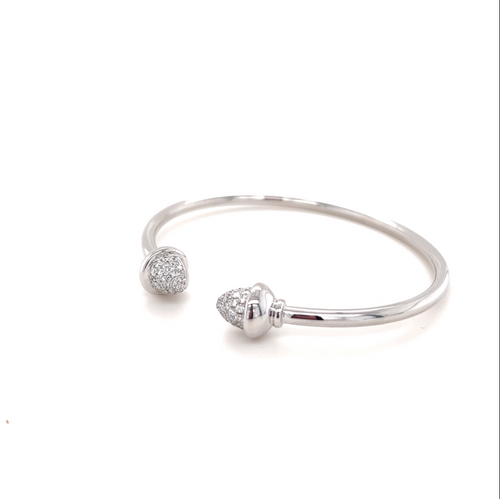 Elastic Bangle Big | White Diamonds