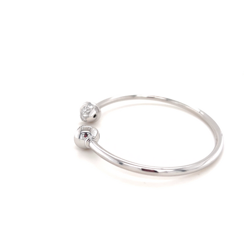 Elastic Bangle Big | White Diamonds