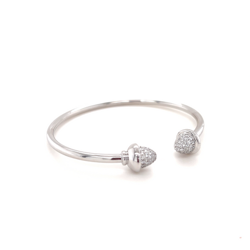 Elastic Bangle Big | White Diamonds