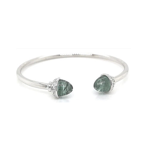 Elastic Bangle | Green Tourmalines