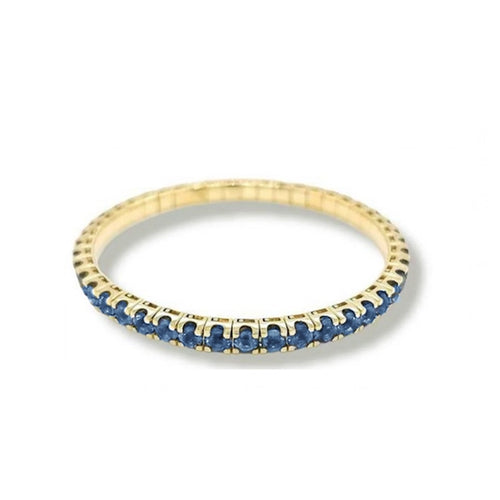 Elastic Tennis Bracelet Big | Blue Sapphire