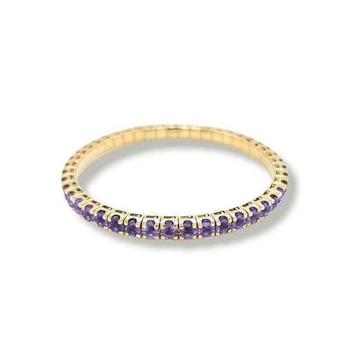 Elastic Tennis Bracelet Big | Purple Sapphire