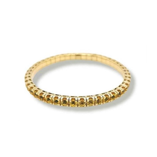 Elastic Tennis Bracelet Big | Yellow Sapphire