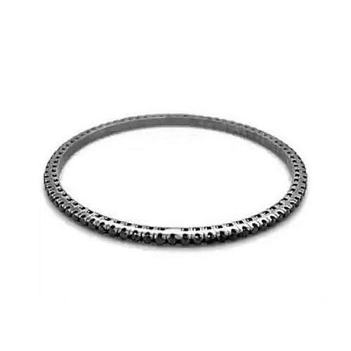 Elastic Tennis Bracelet | Black Diamonds