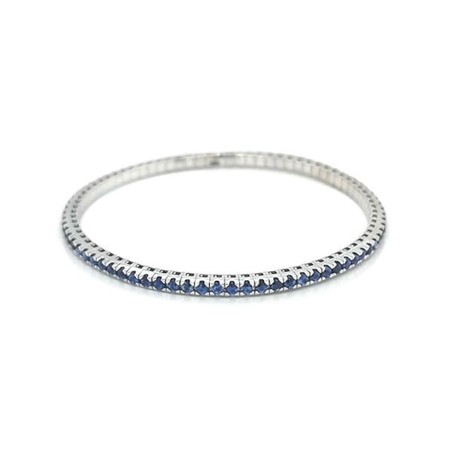 Elastic Tennis Bracelet | Blue Sapphire