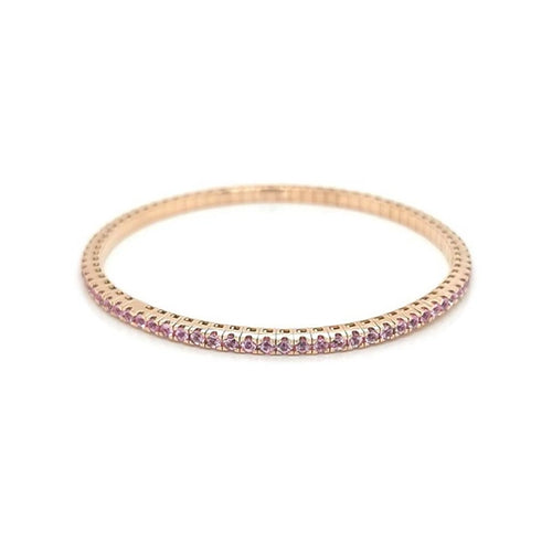 Elastic Tennis Bracelet | Pink Sapphire