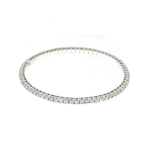 Elastic Tennis Bracelet | White Diamonds