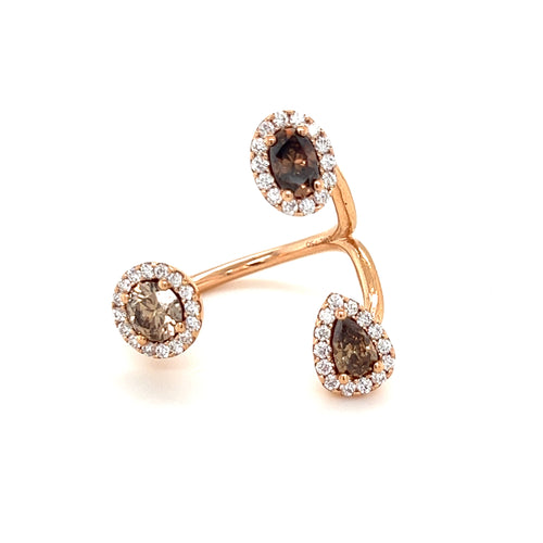 Floating Halo | Brown Diamonds Three Arms