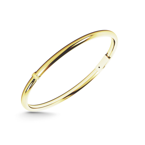 Happy Bangle | Plain Gold