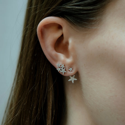 Star Stud and Pendant styled together with Astral Small Stud