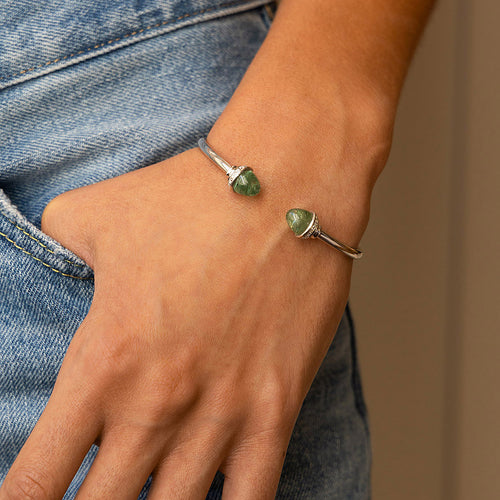 Elastic Bangle | Green Tourmalines