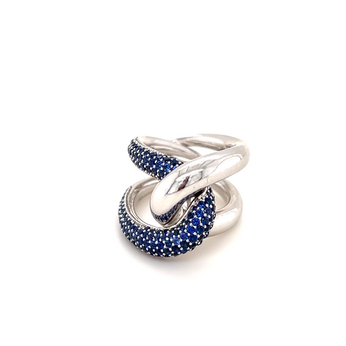 Click | White Gold & Blue Sapphires