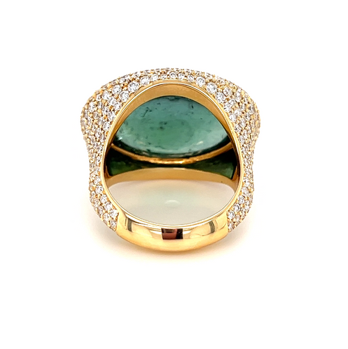 Pinky Ring Pavé | Green Tourmaline