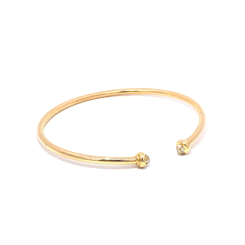 Elastic Bangle Small | White Diamonds