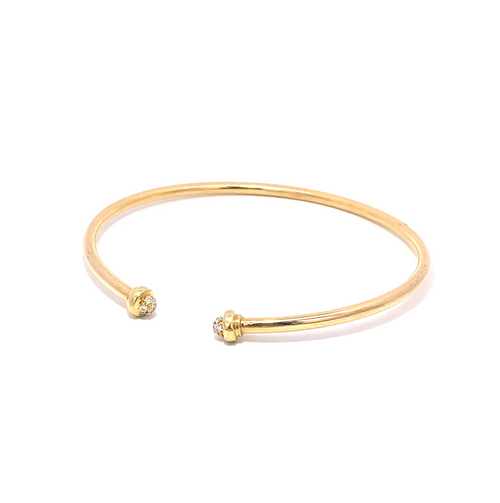 Elastic Bangle Small | White Diamonds