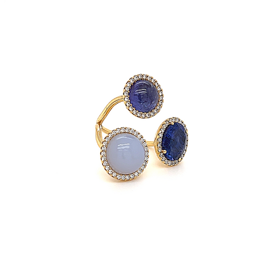 Floating Cocktail | Chalcedony and Tanzanite