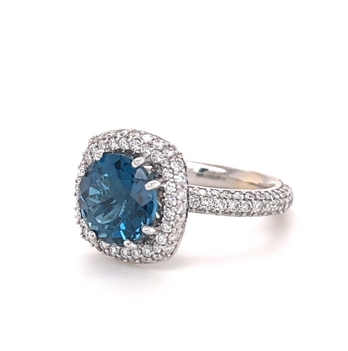 Cocktail pavé | London Blue Topaz