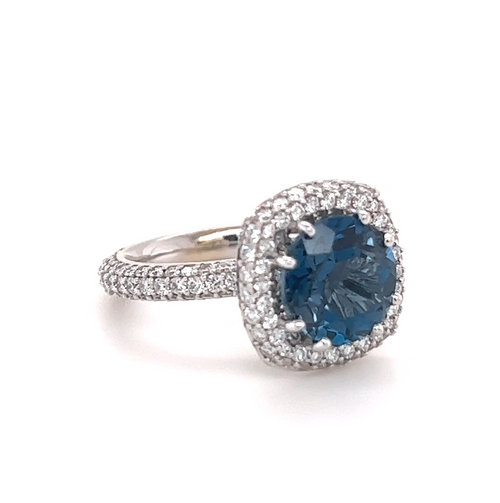 Cocktail pavé | London Blue Topaz