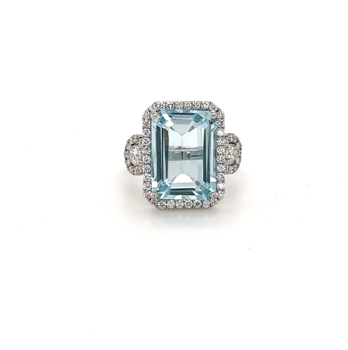 Cocktail three stone | Aquamarine