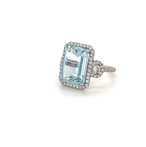 Cocktail three stone | Aquamarine