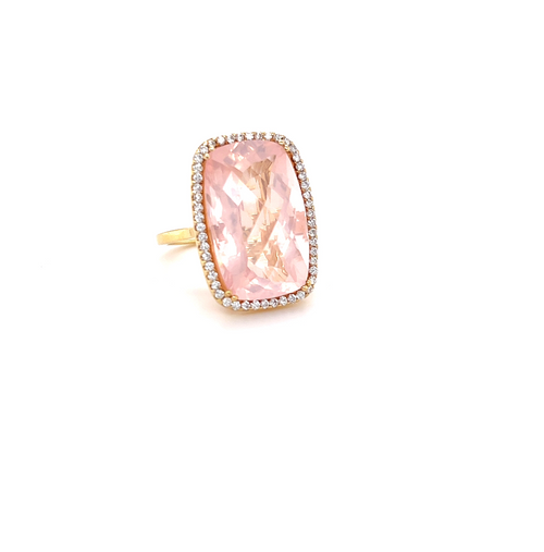 Cocktail ring | Rose quartz