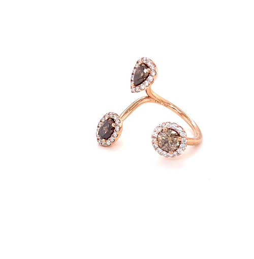 Floating Halo | Brown Diamonds Three Arms