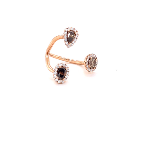 Floating Halo | Brown Diamonds Three Arms