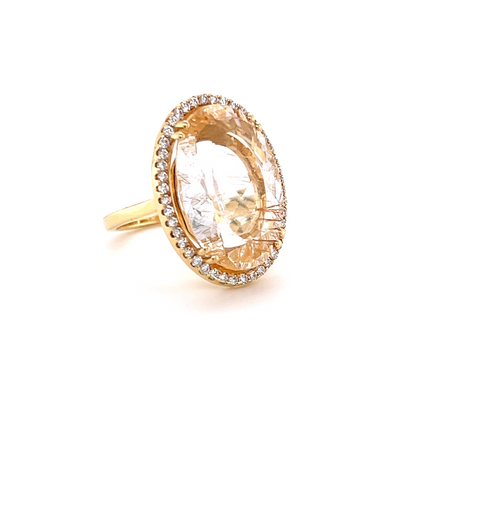 Cocktail ring | Rutile Quartz