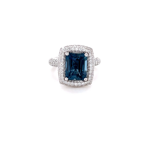 Cocktail pavé | London Blue Topaz