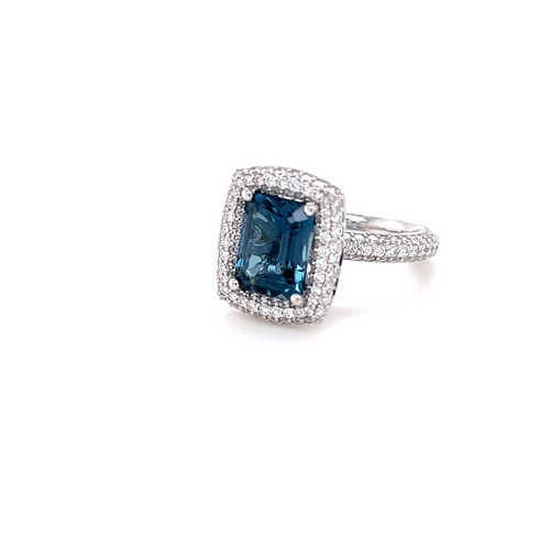 Cocktail pavé | London Blue Topaz