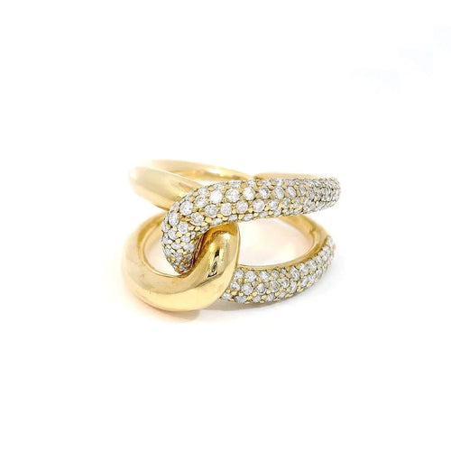 Click | White Diamonds & Plain 18k Gold