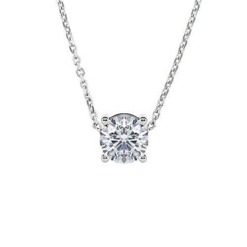 Solitaire Necklace | Brilliant cut, four prongs