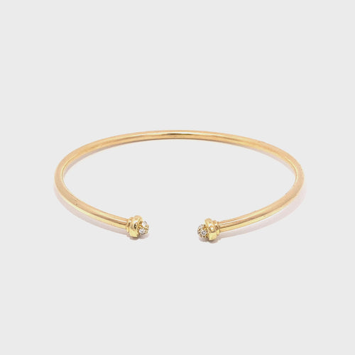 Elastic Bangle Small | White Diamonds