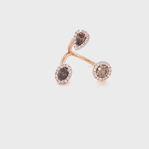 Floating Halo | Brown Diamonds Three Arms