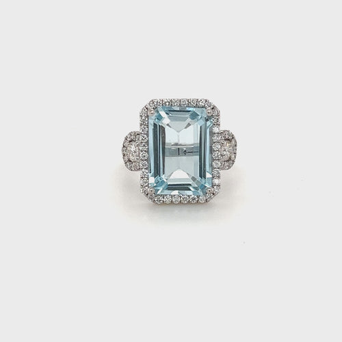 Cocktail three stone | Aquamarine