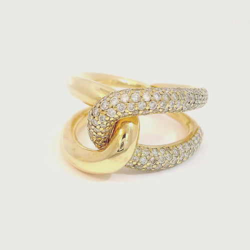 Click | White Diamonds & Plain 18k Gold