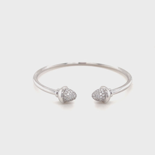 Elastic Bangle Big | White Diamonds