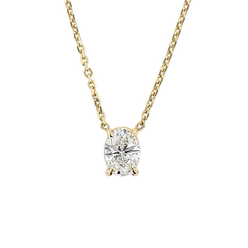 Solitaire Necklace | Oval Cut